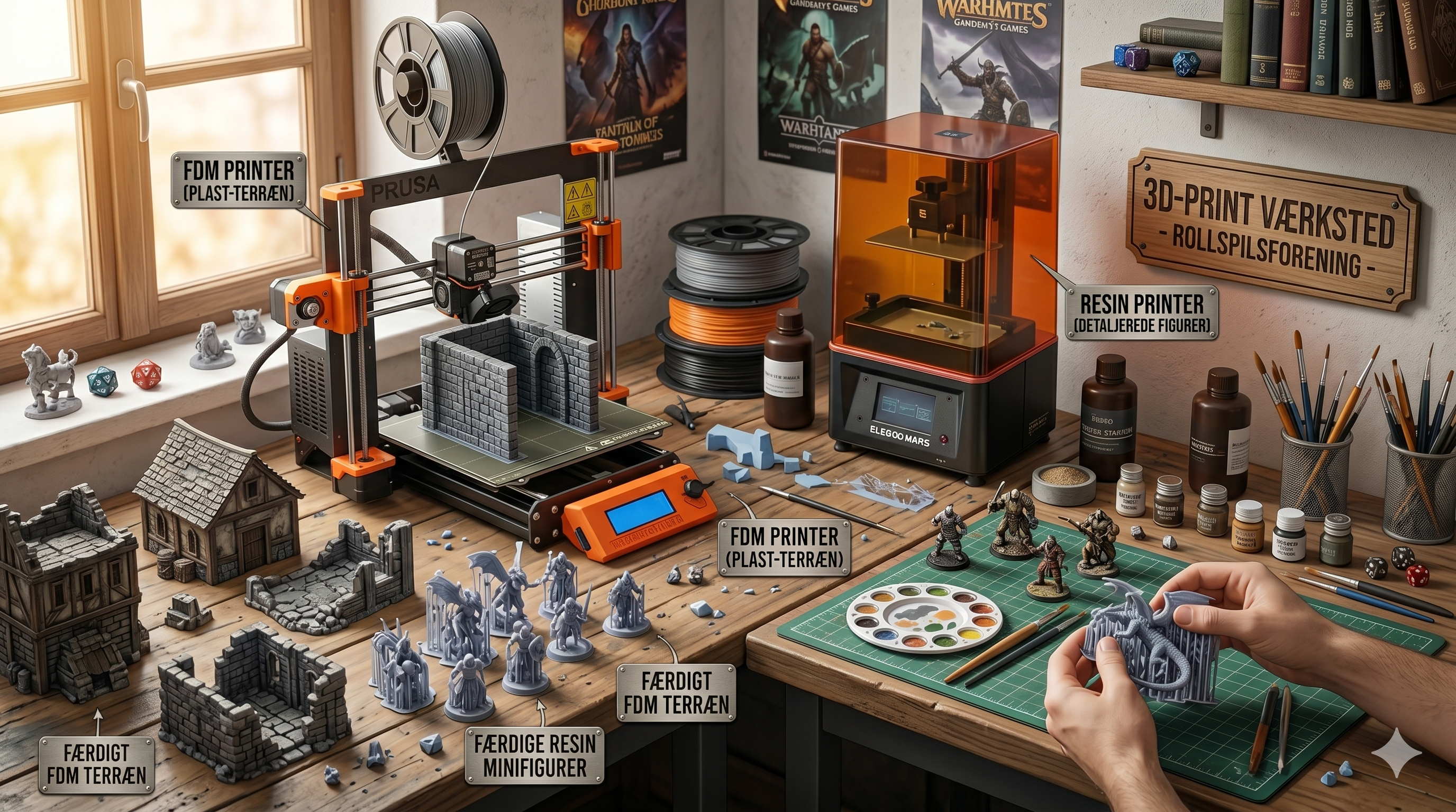 3D-printed miniatures